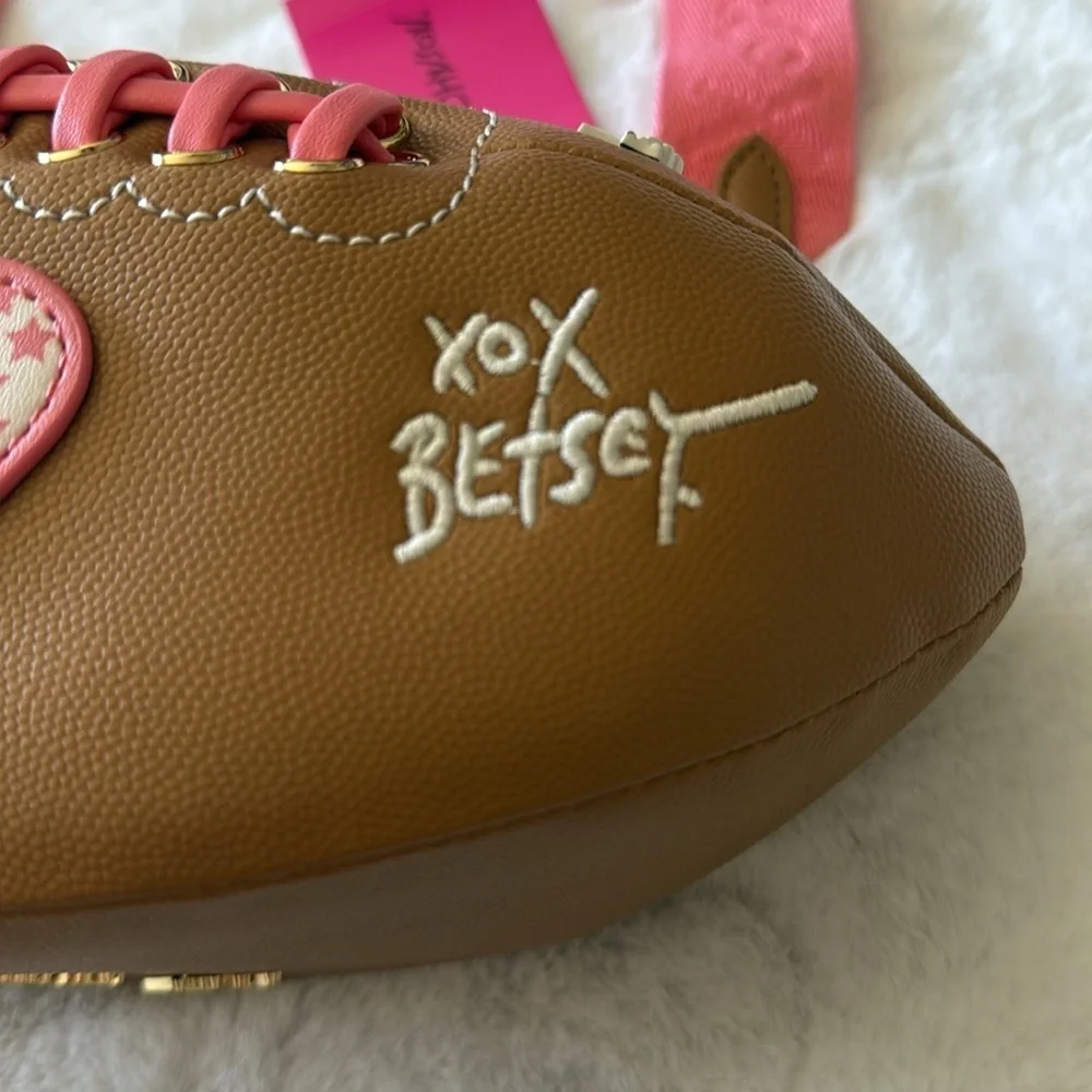 🎀🏈Betsey Johnson Kitsch Crossbody Football XOTOSS NWT 🏈🎀 - Picture 5 of 15